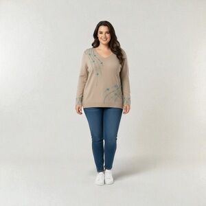 Kathy Levine by Request Embellished Visit > Sweater Women’s Size 3X